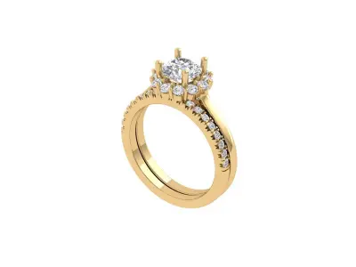 Wedding-Ring with band 3D print model