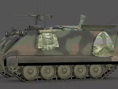 M106A3 Mortar Carrier Low-poly 3D model