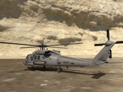 UH-60 Black Hawk Low-poly 3D model purchase