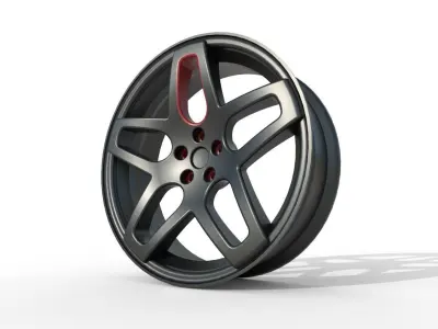 Rim 17 in M3 Low-poly 3D model