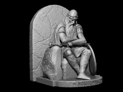 Danish warrior sitting 3D print model