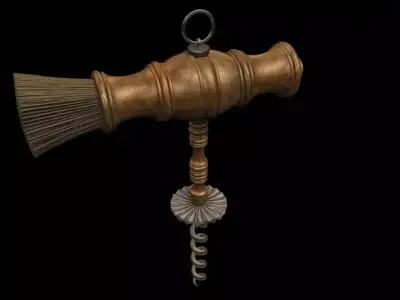 corkscrew wooden hammer Free 3D model