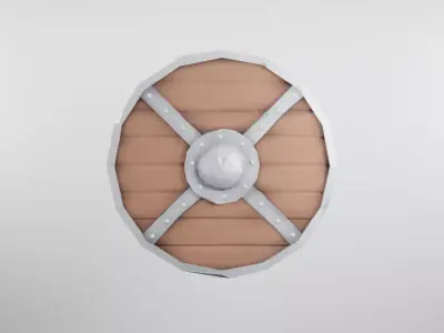 Viking Shield Stylized Low-poly 3D model