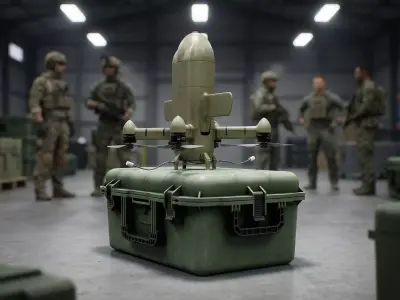 STING air defense interceptor drone with universal case  3D Model Pack