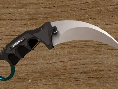INDIAN MILITARY KNIFE Free 3D model
