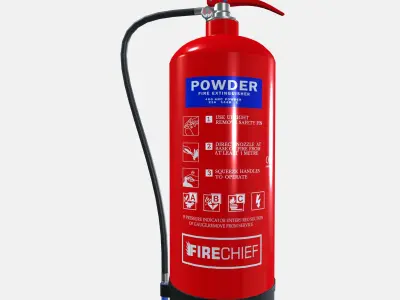 Dry Powder Fire Extinguisher 3D model