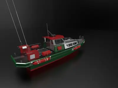 Aluminium Patrol Boat 3D model