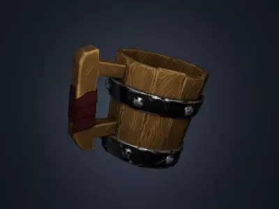 Stylized Cup Low-poly 3D model