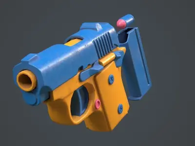 Toy Gun Low-poly 3D model