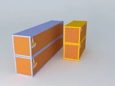 My shipping containers Free 3D model