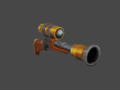 Blunderbuss - Thundergun - Handpainted - lowpoly 3D model 3D model