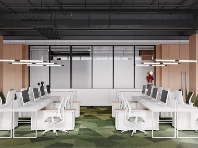 office interior 3D model 2