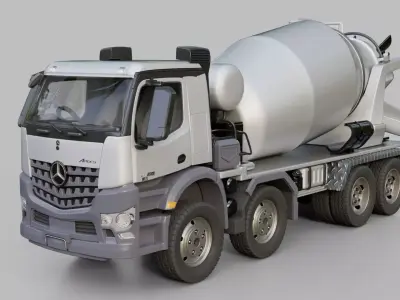 Mercedes Benz Concrete Mixer Truck 3D model