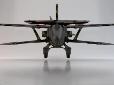 Plane Low-poly 3D model get