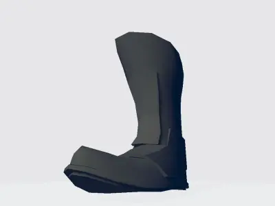 High Boot v4 Low-poly 3D model