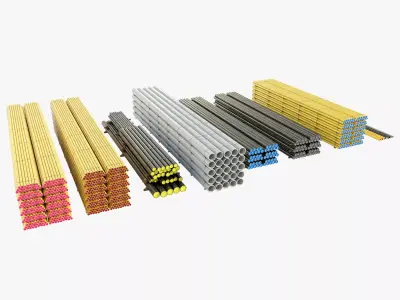 Various Pipe Bundles 3D model