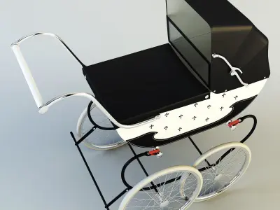 Pram retro 3D model