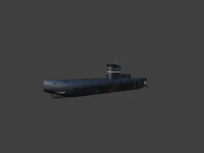 U- Boat Type XXIII blue paint 3D model