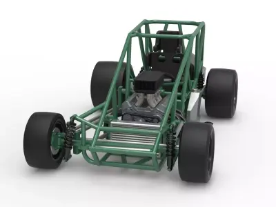 Pavement Silver Crown Car Base Scale 1 to 25 3D print model
