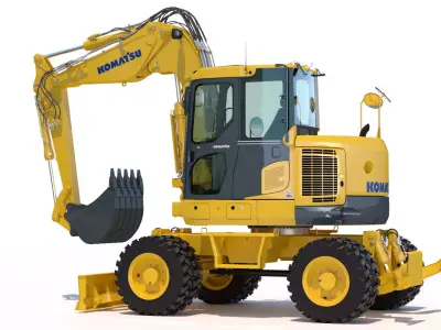 Komatsu PW118MR-8 Midi - Excavator 3D model