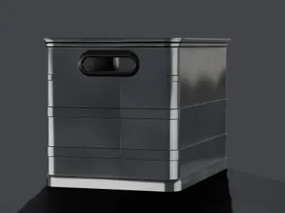 Aluminum Container 001 L 3D model