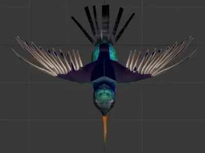 low poly bird animated Low-poly 3D model