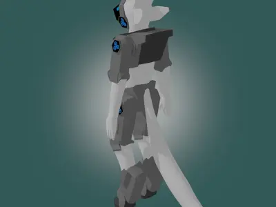 LowPoly Base Male Protogen Free low-poly 3D model