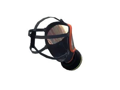 Realistic Gas Mask 3D Model Protective Gear Low-poly 3D model