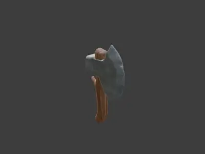 Battle Axe Low-poly 3D model Low-poly 3D model