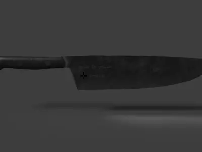 old knife Low-poly 3D model
