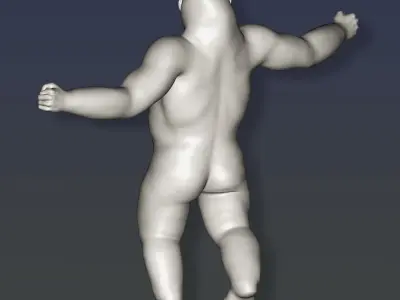 Standing gorilla on base - Free 3D print model