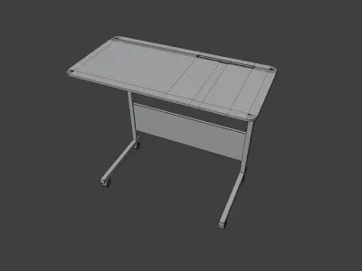 Mobile Bedroom Desk 3D model
