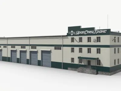 Large Commercial Facility UralSpetsTrans 3D model