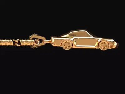Golden Roadster Pendant Porsche959 2gm 3D print model