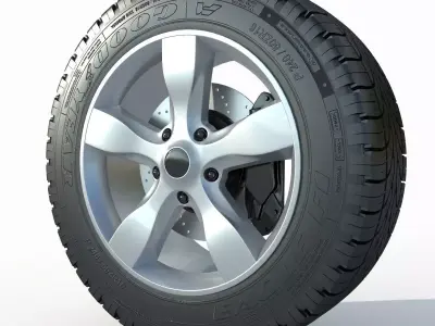 wheel Rim Tire 4 3D model