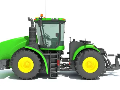 Green Tractor 3D model