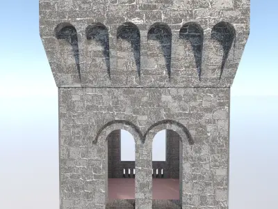 Medieval Tower - City Building Low-poly 3D model