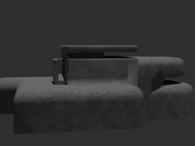 WWII Bunker German Regelbau Atlantic Wall Defense Free 3D model