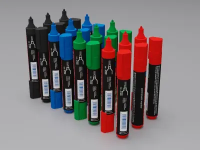 Edding 300 Marker Free low-poly 3D model