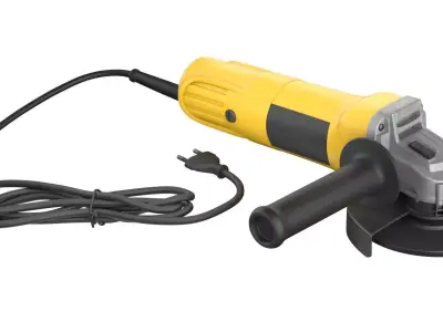 DeWalt Electric Angle Grinder Low-poly 3D model