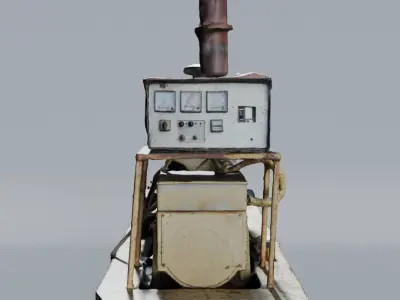 Industrial rusty device 3D model