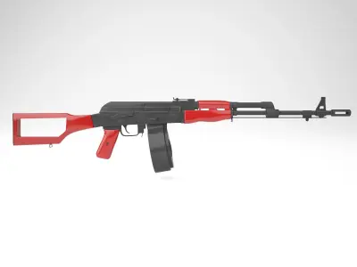 AK-47-long Barrel 3D model
