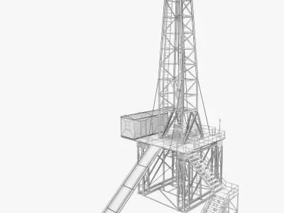Land Rig  Low-poly 3D model