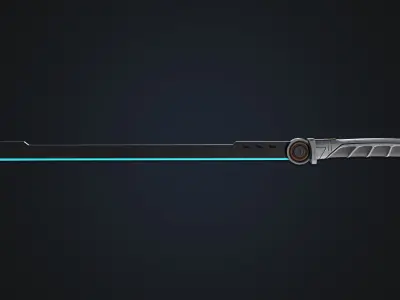 Scifi blade Low-poly 3D model