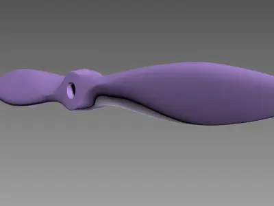 Propeller 3D print model by bas-reliefs
