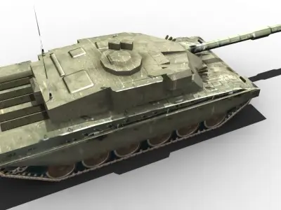 CHALLENGER 2 british armoured tank Low-poly 3D model