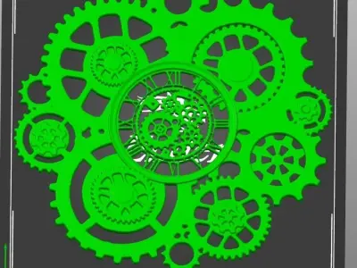 steam punk clock 3D print model