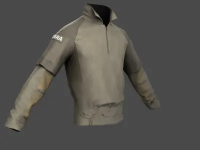 Austrian Police Cobra Tactical Shirt Officer Clothing Uniform  Low-poly 3D model