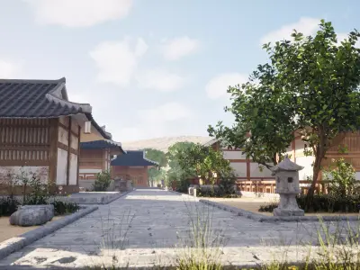 Traditional Village Architecture 3D model