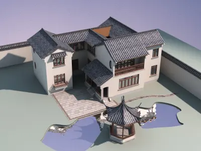 Chinese Style Architecture 3D model 32